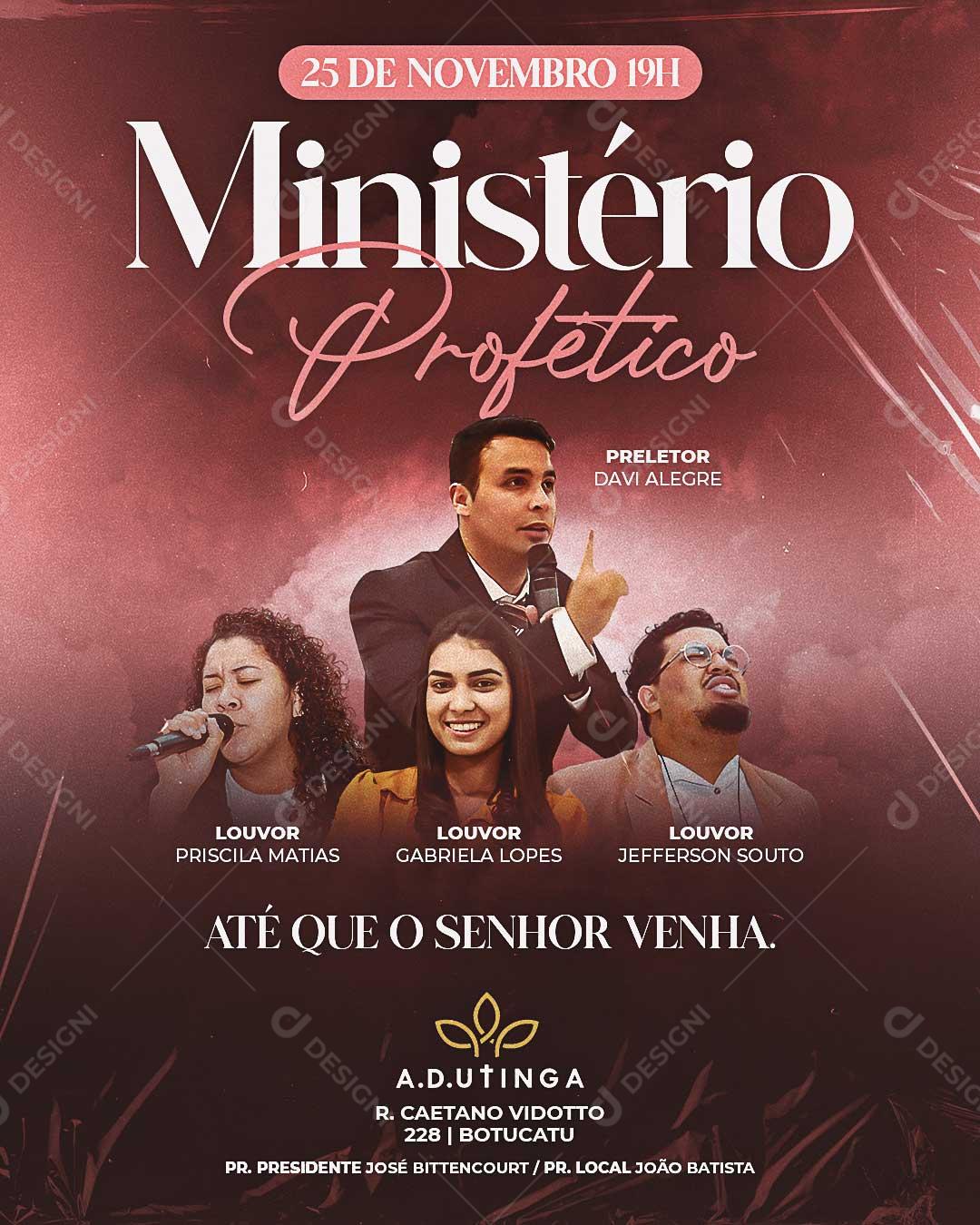 Ministério Profético Social Media PSD Editável