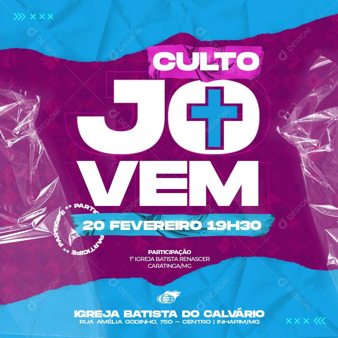 Culto Jovem Social Media PSD Editável