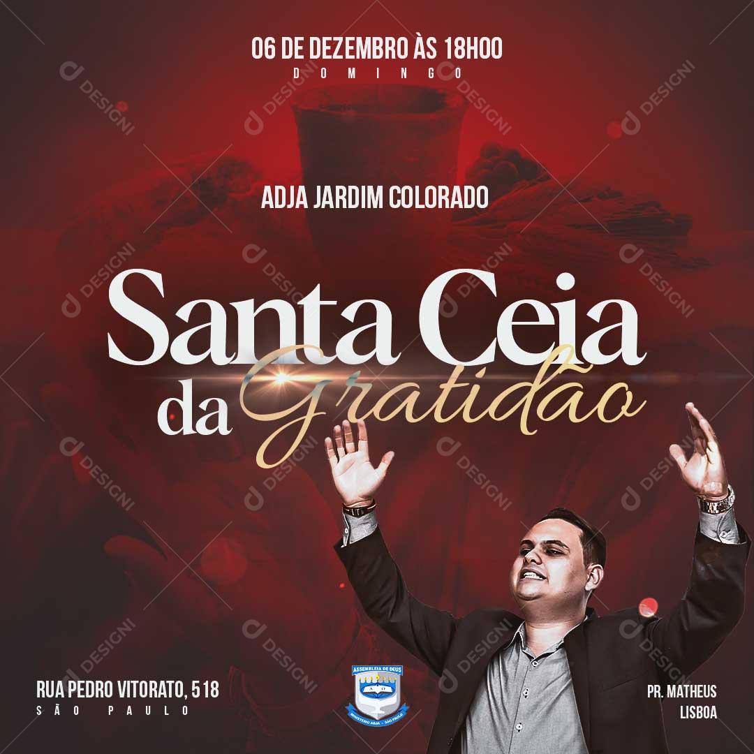 Santa Ceia da Gratidão Social Media PSD Editável