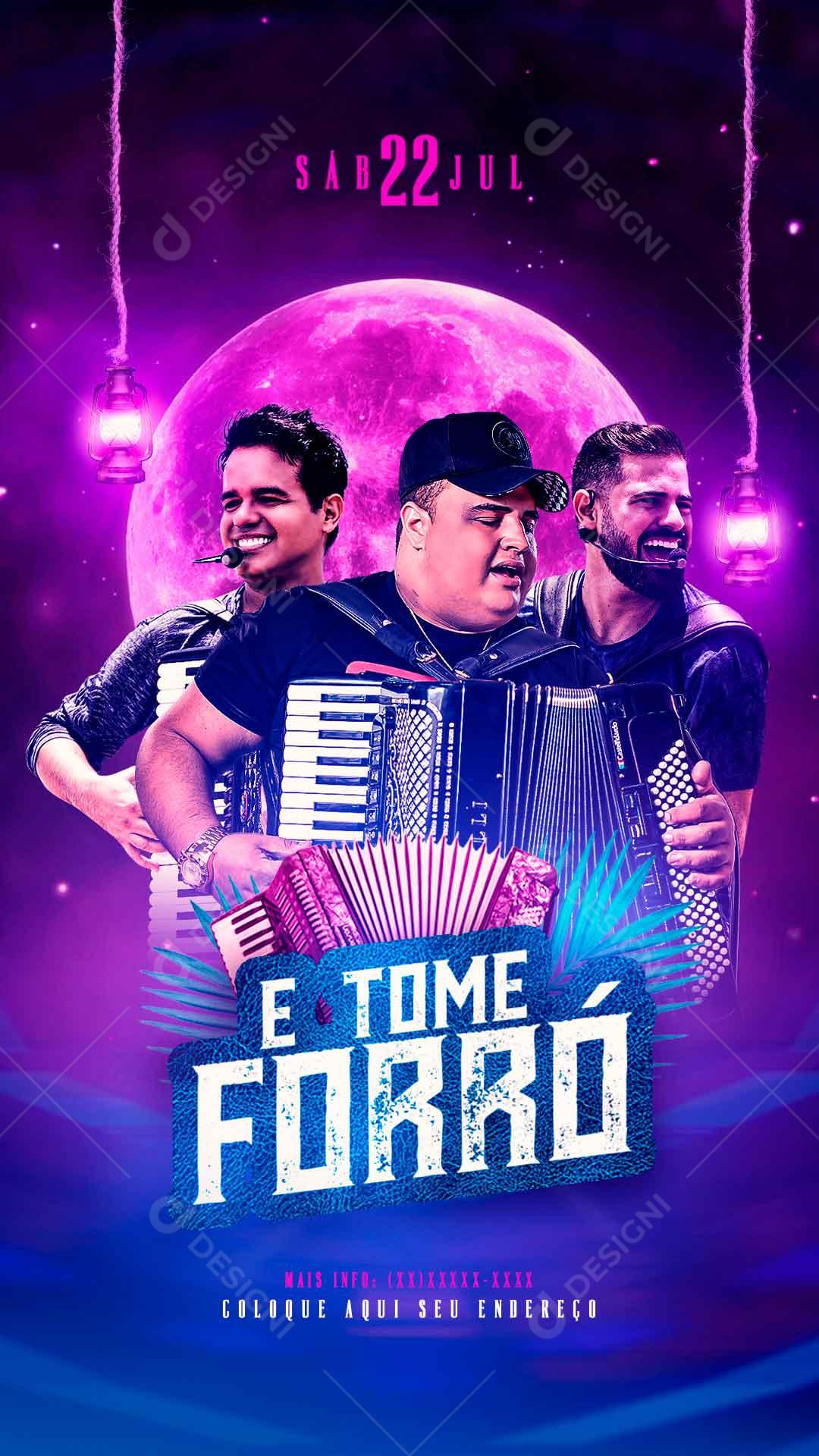 Feed Flayer Tome De Forró Show Musica Social Media PSD Editável