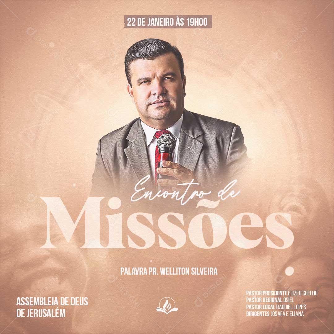 Encontro De Missões Social Media PSD Editável