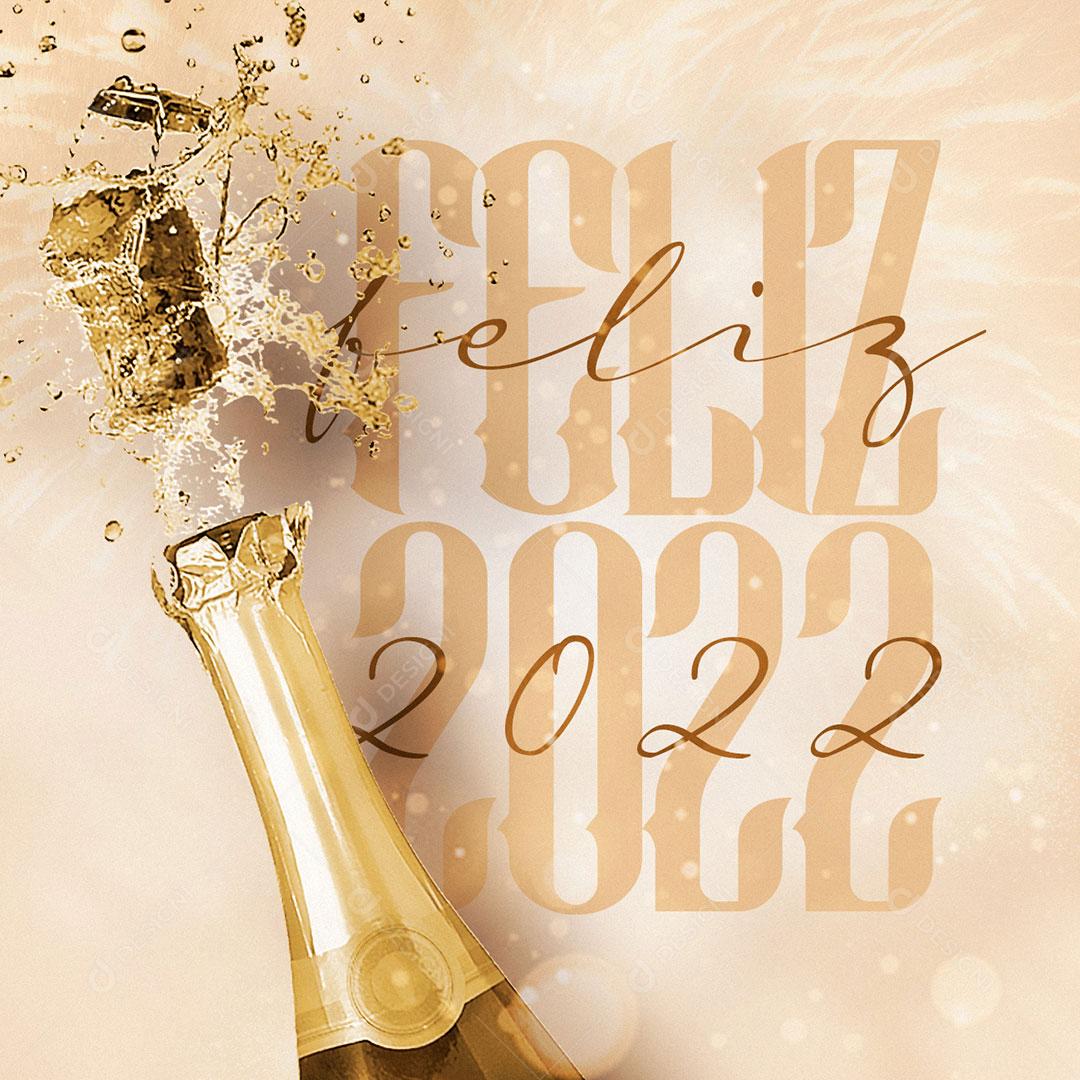Feliz 2022 Ano Novo Social Media PSD Editável