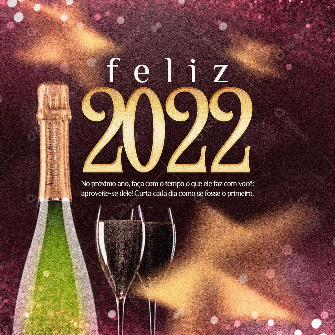 Feliz 2022 No Próximo Ano Social Media PSD Editável