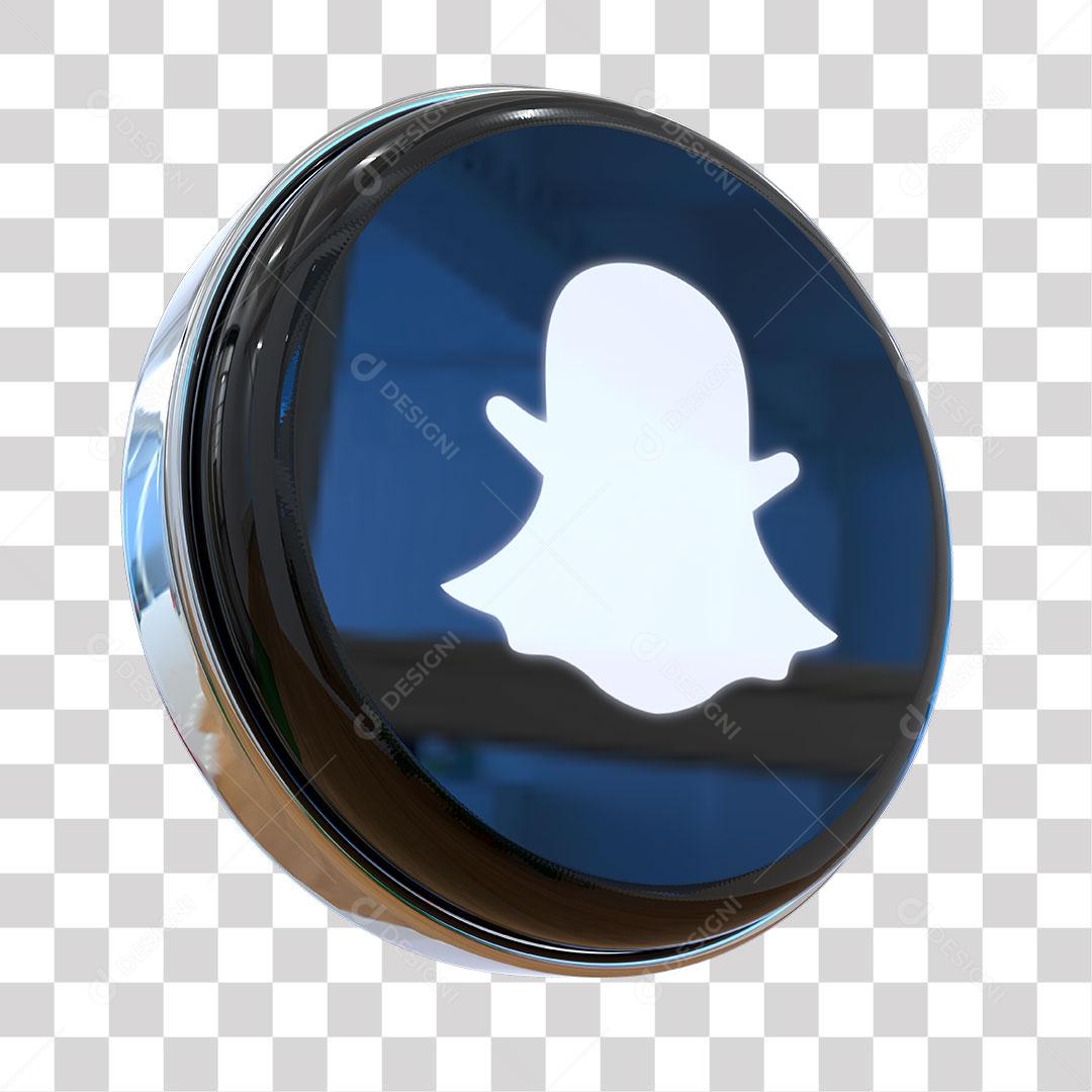 Snapchat Ícone 3D Para Composição PNG Transparente