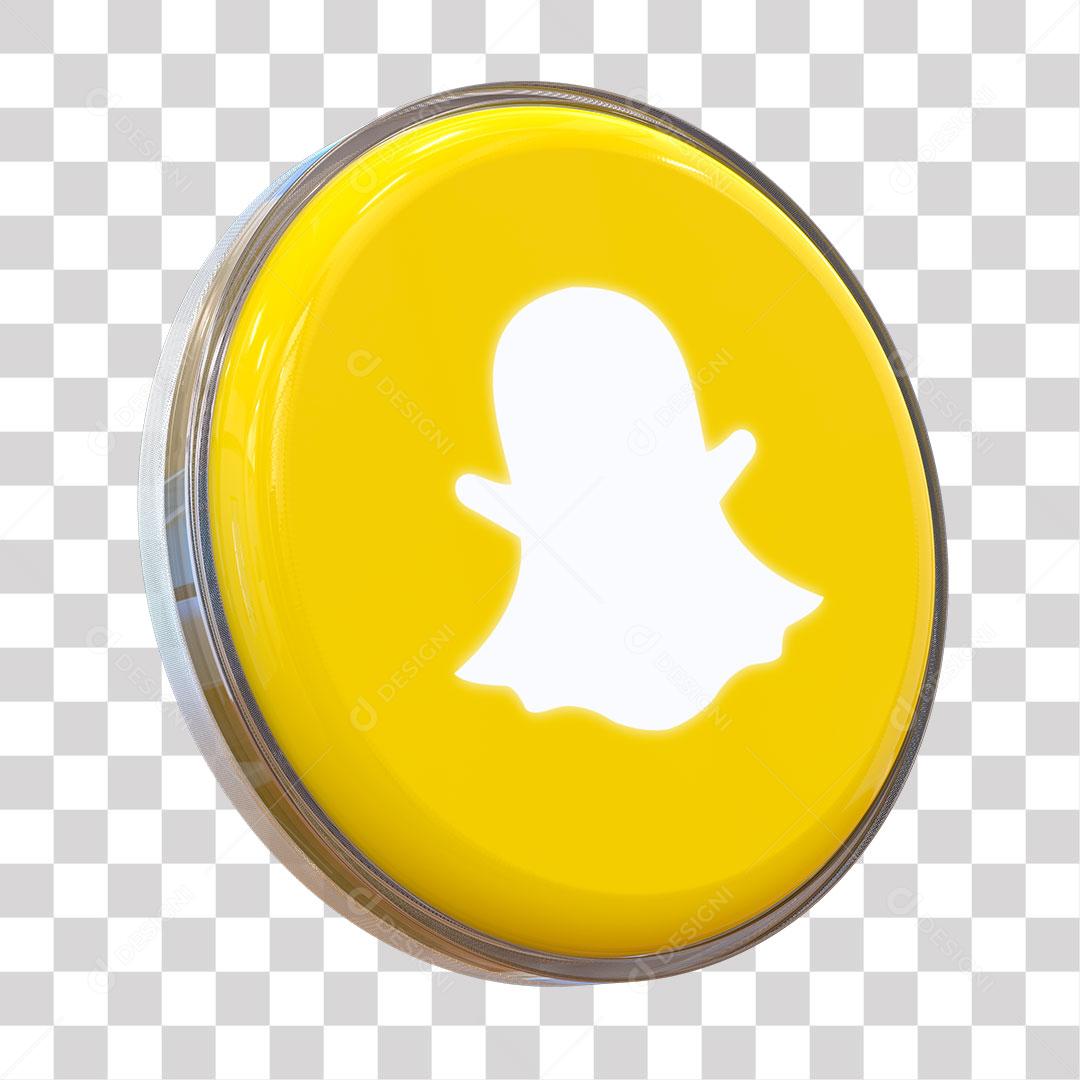 Snapchat Ícone 3D Para Composição PNG Transparente