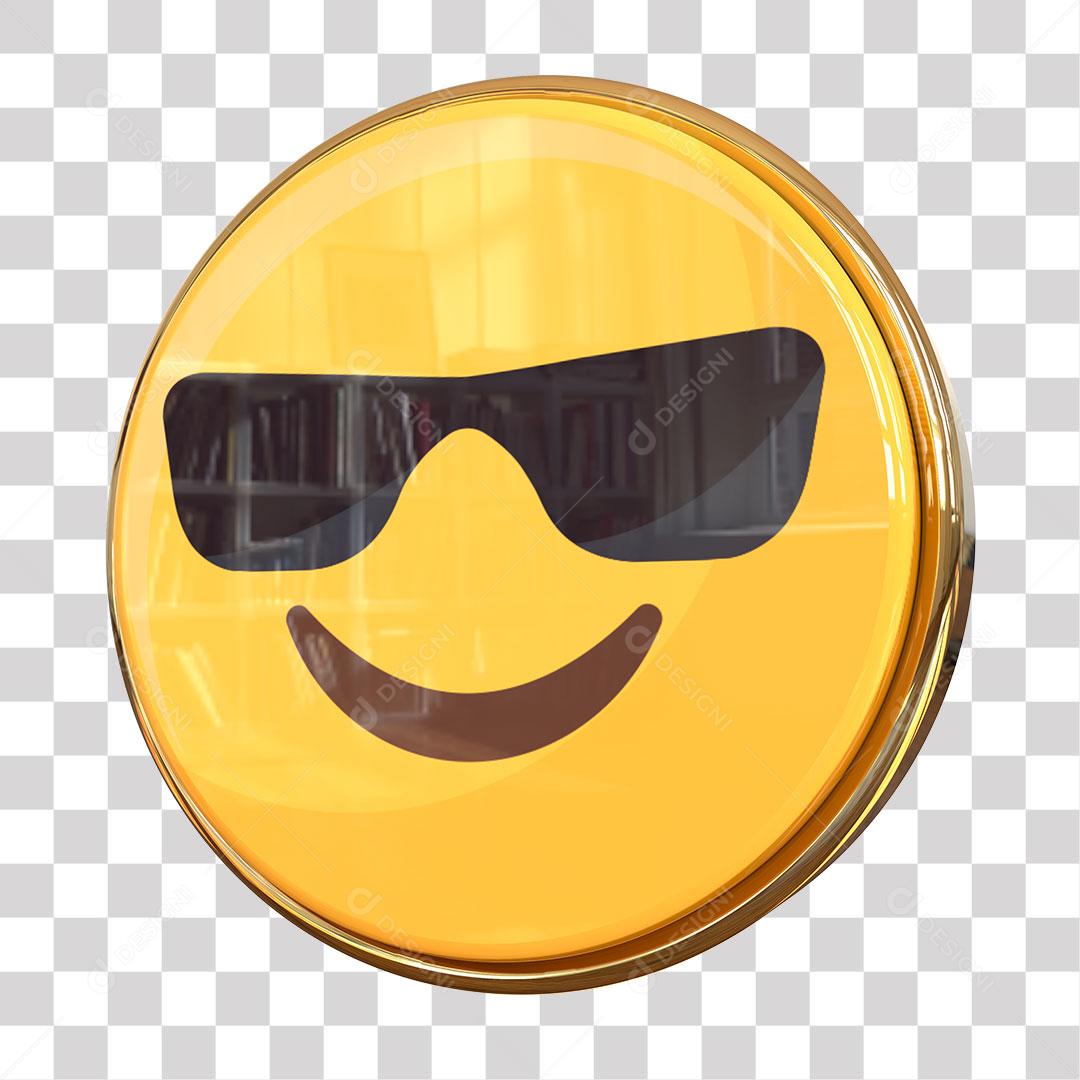 Emoji de Óculos Elemento 3D Para Composição PNG Transparente