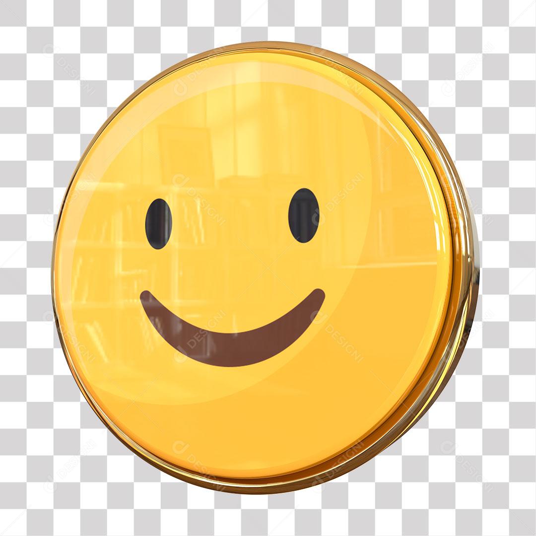 Emoji Alegre Elemento 3D Para Composição PNG Transparente