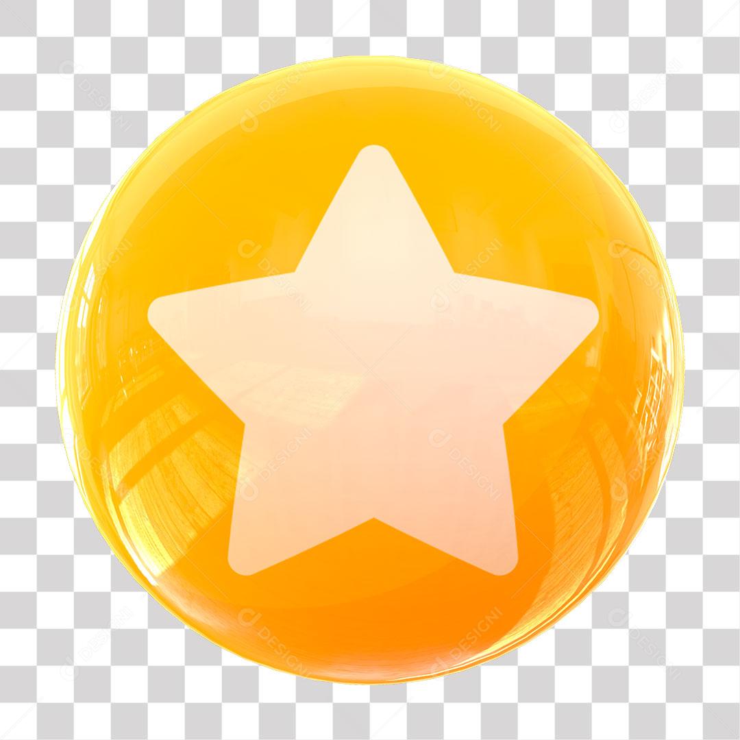 Estrela Elemento 3D Para Composição PNG Transparente