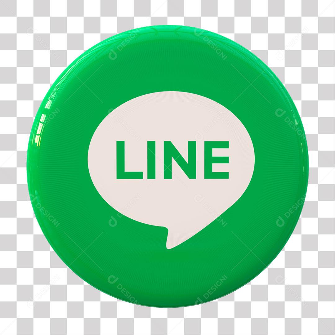 Line ìcone 3D Para Composição PNG Transparente