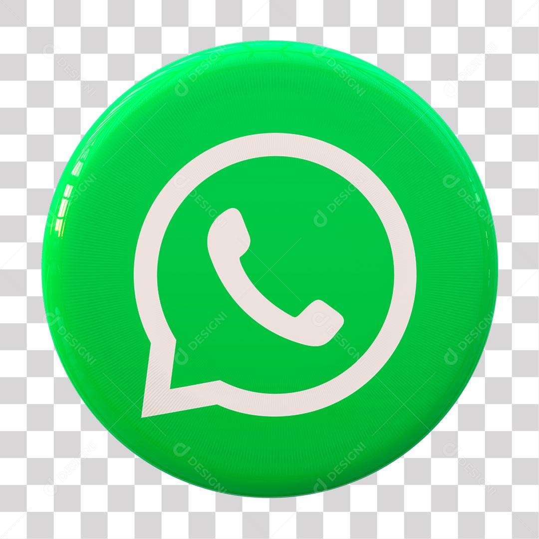 WhatsApp Ícone 3D Para Composição PNG