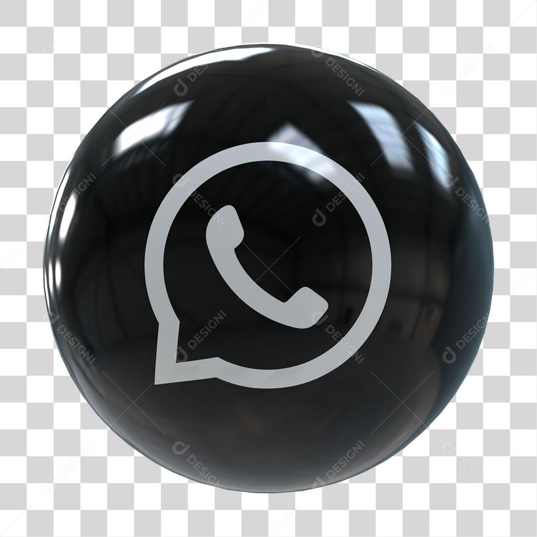 WhatsApp Ícone 3D Para Composição PNG Transparente