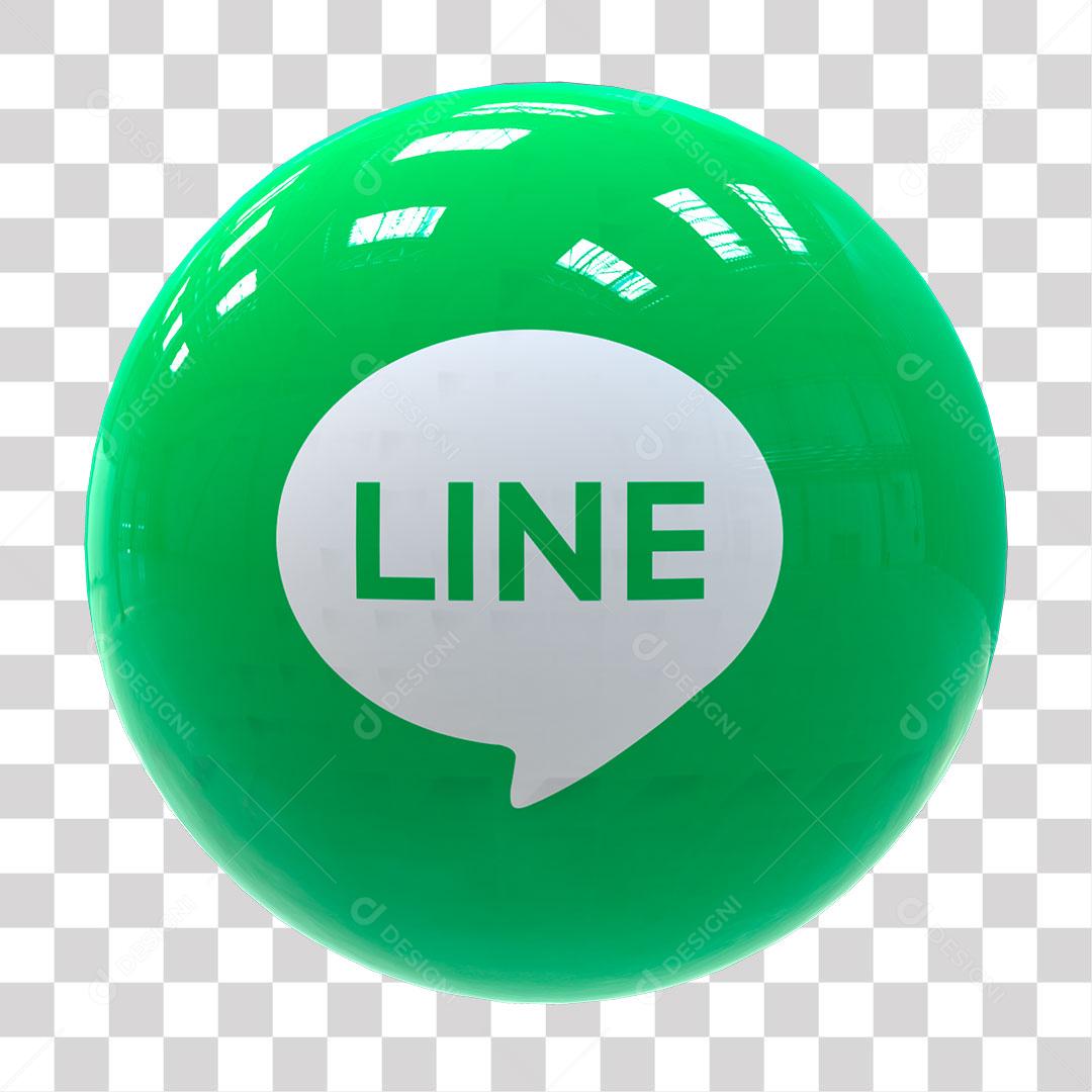 Line ìcone 3D Para Composição PNG Transparente