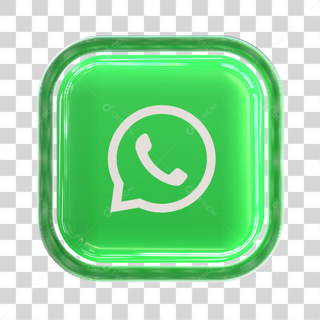 WhatsApp Ícone 3D Para Composição PNG Transparente