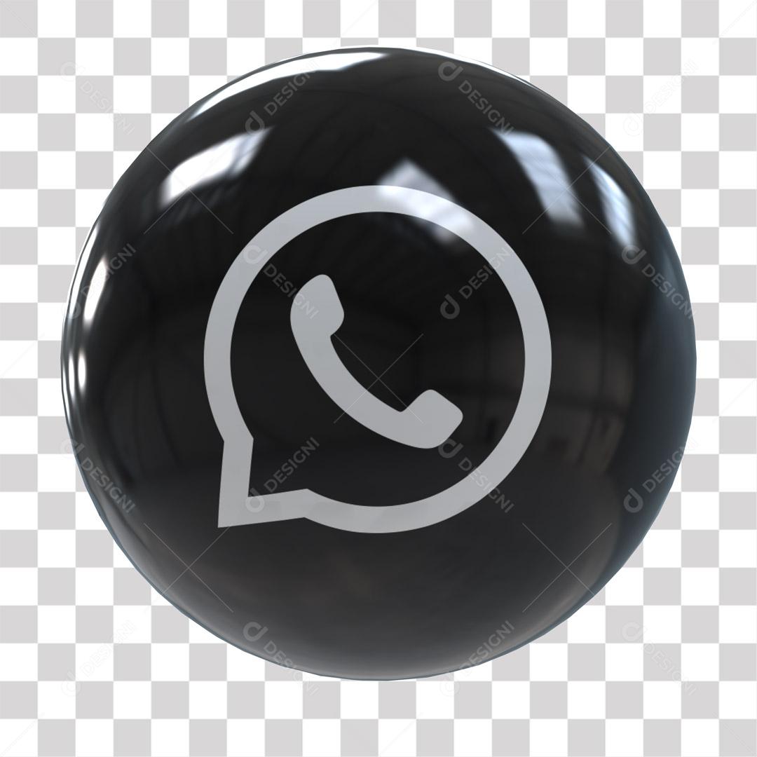 Ícone WhatsApp 3D Para Composição PNG