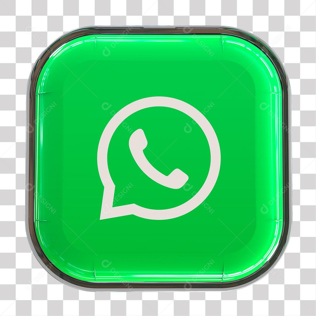 WhatsApp Ícone 3D Para Composição PNG