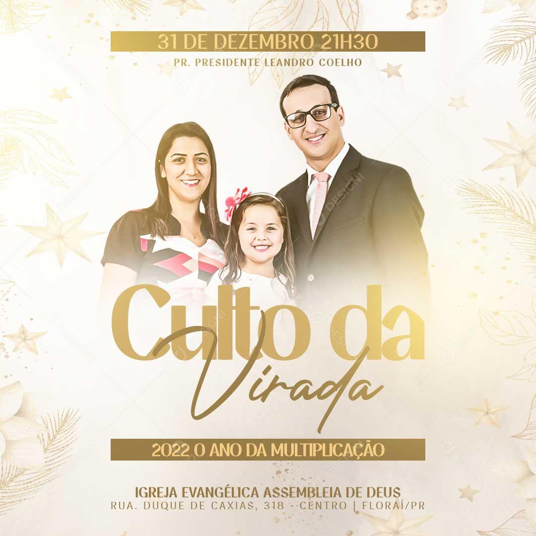 Culto da Virada Social Media PSD Editavel