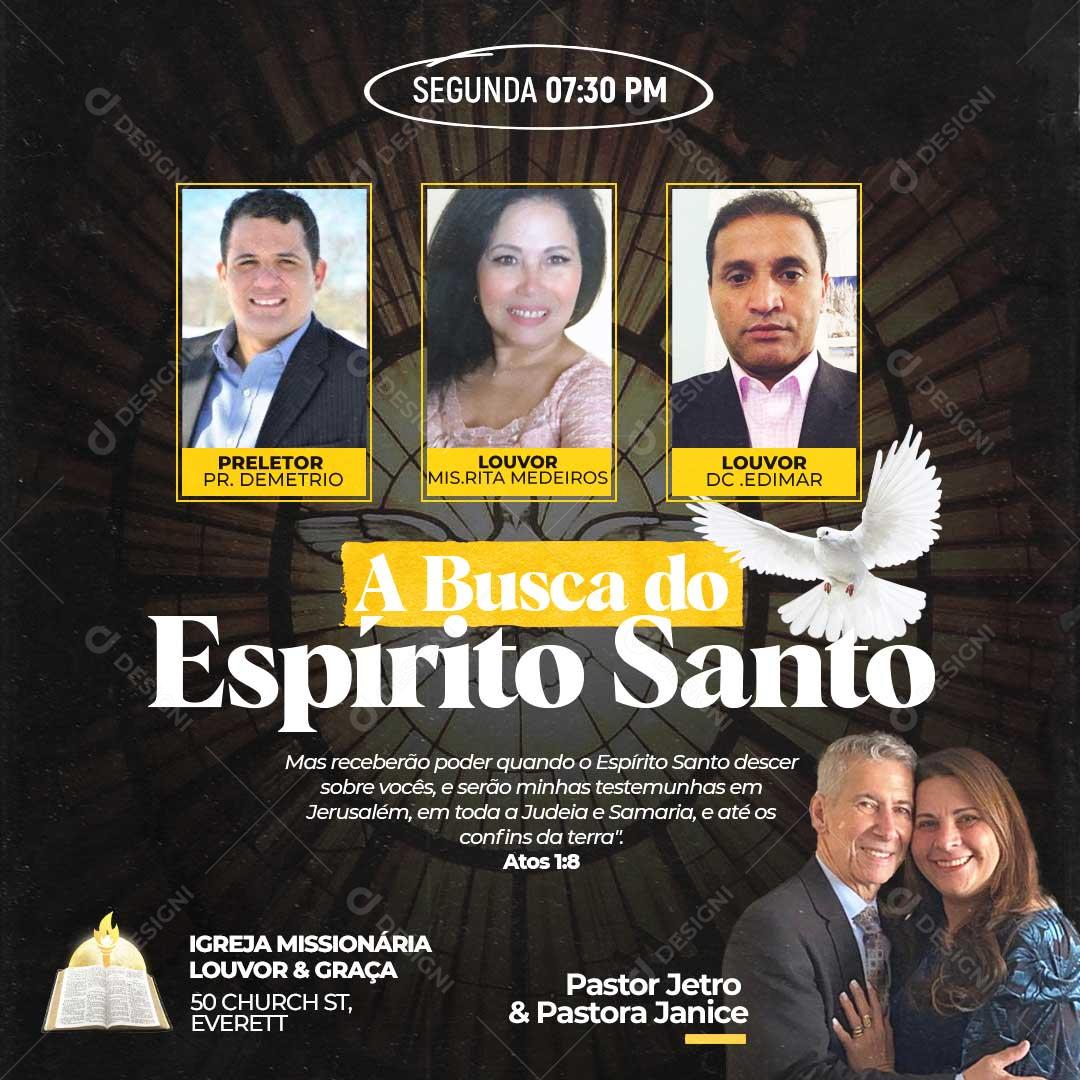 A Busca Do Espirito Santo Social Média PSD Editável