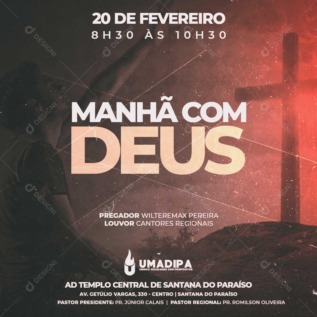 Culto Manhã Com DEUS Social Media PSD Editável