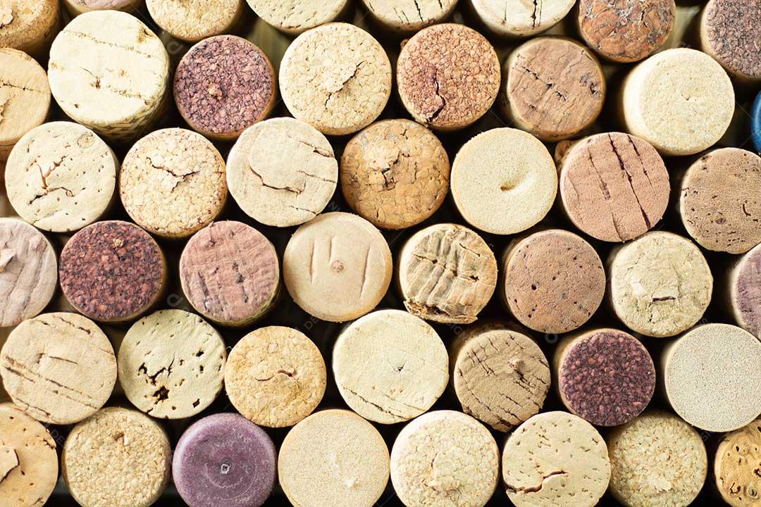 Pilha De Velhas Rolhas De Vinho