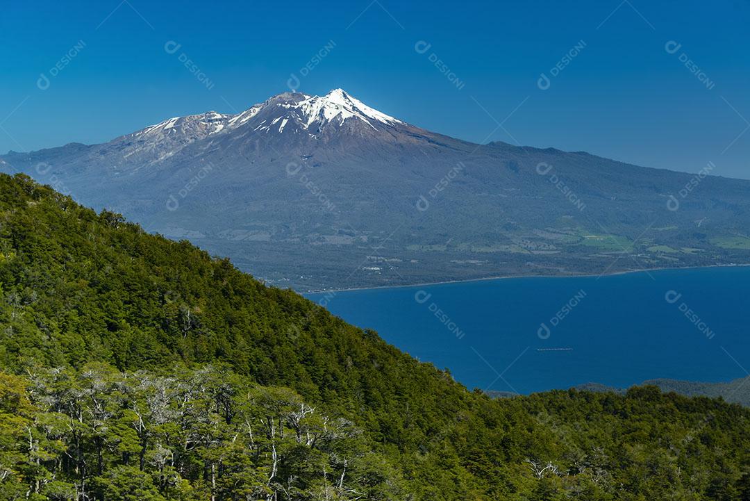 Mountains Snow Cliff Volcano Clear Sky Image JPG