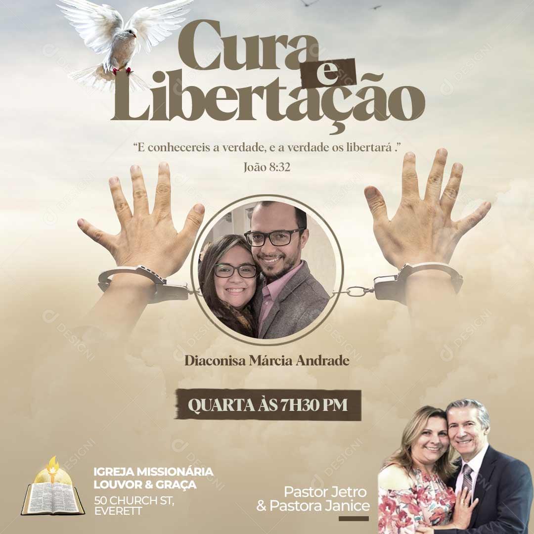 Cura e Libertação Social Media PSD Editável