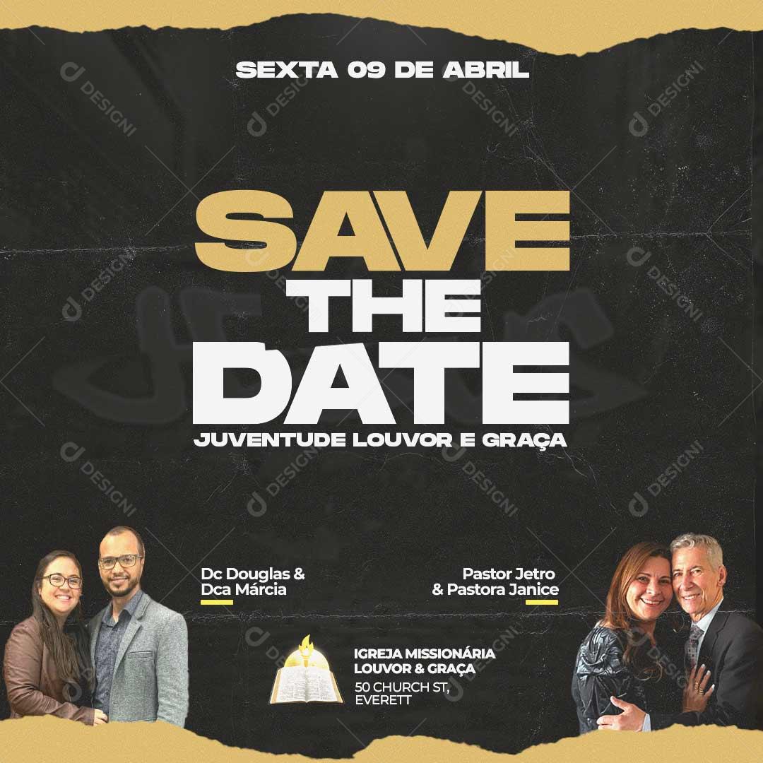 Juventude Louvor e Graça Social Media PSD Editável