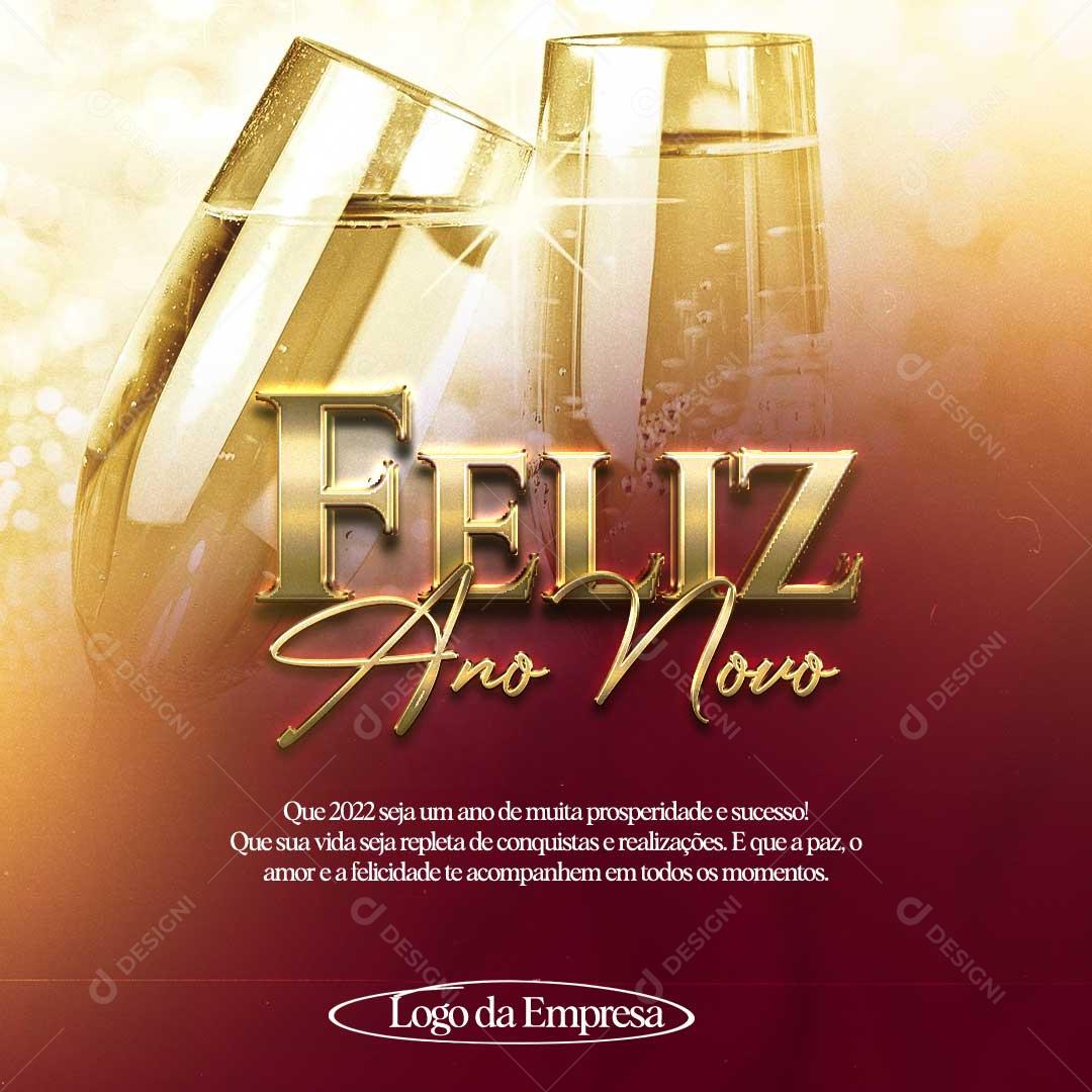 Feliz 2022 Social Media PSD Editável