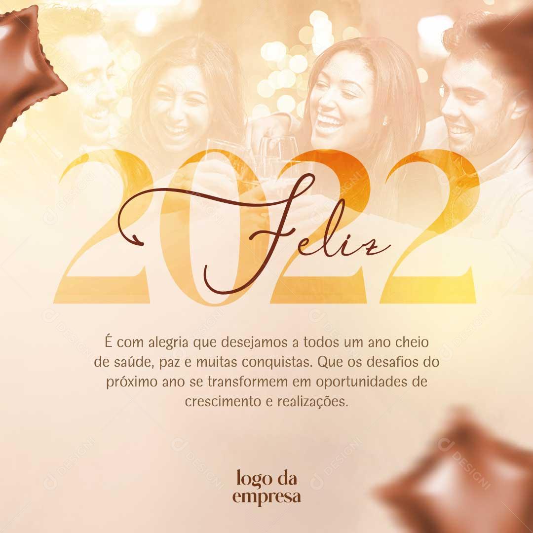 Feliz 2022 Social Media PSD Editável