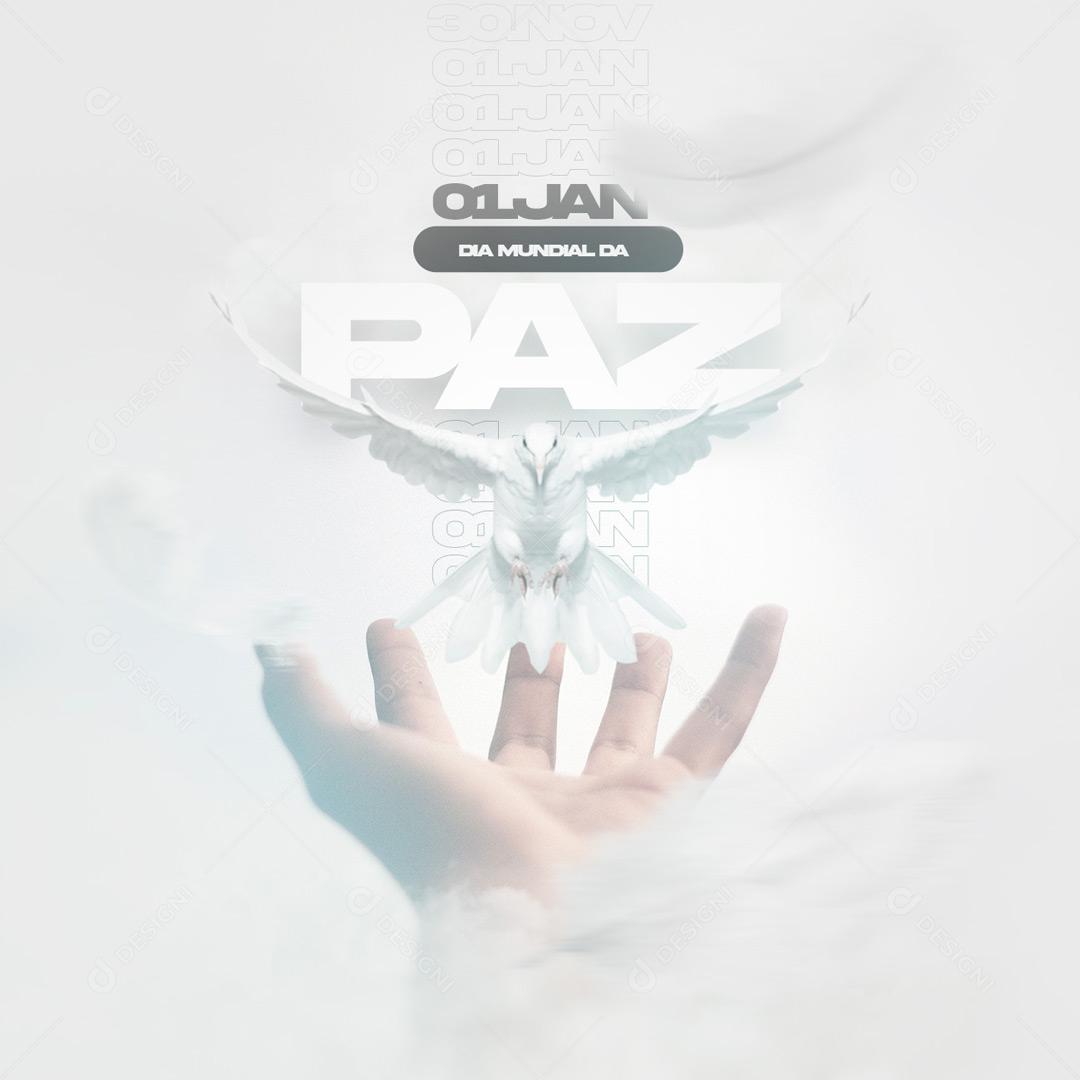 1 De Janeiro Dia Mundial Da Paz Social Media PSD Editável