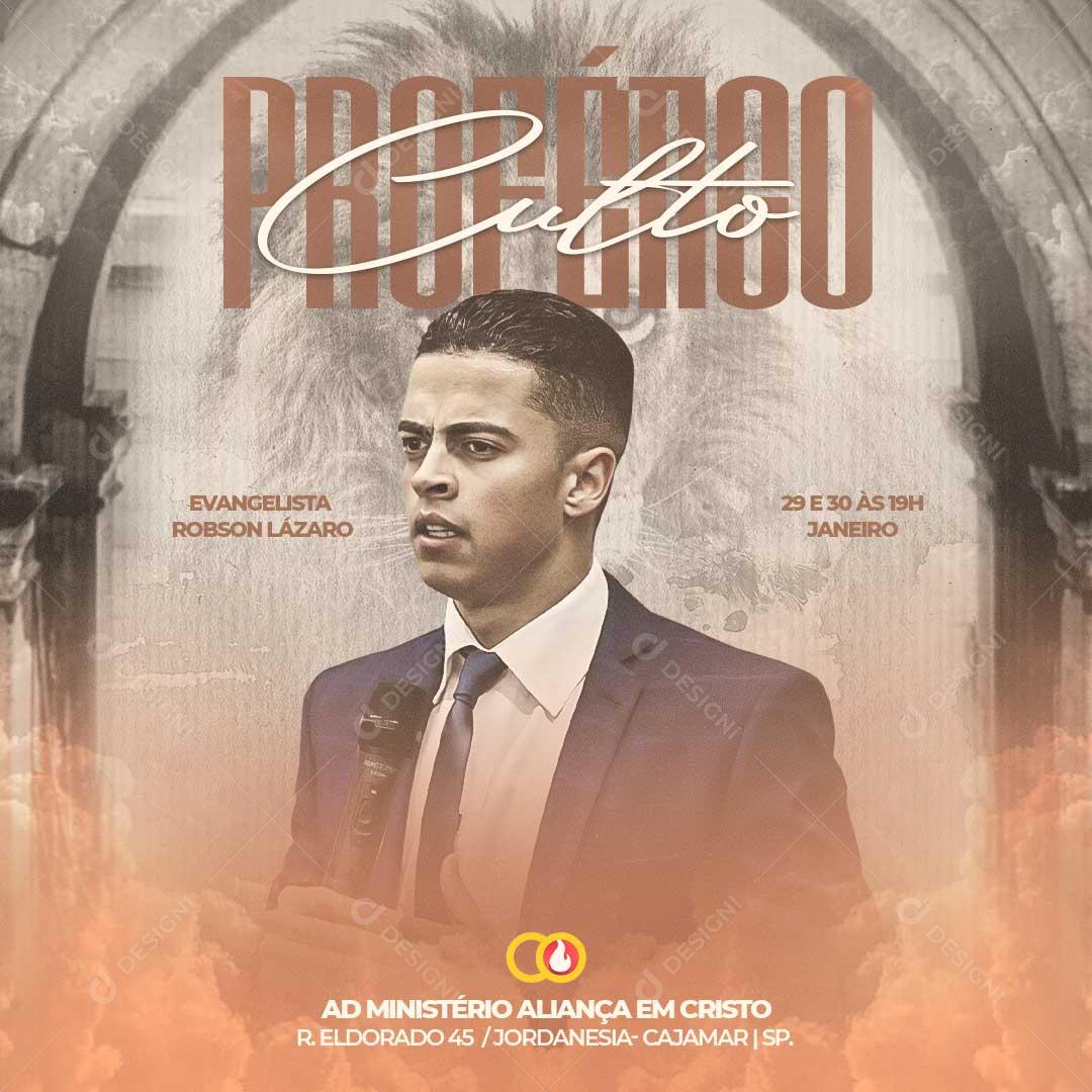 Culto Profético Social Media PSD Editável