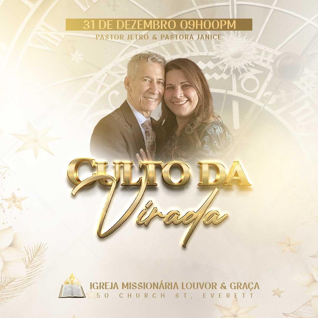 Culto Da Virada Social Media PSD Editável