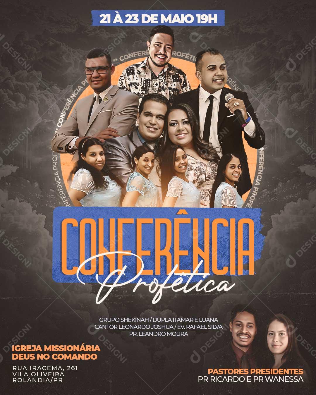 Conferência Profética Social Media PSD Editável