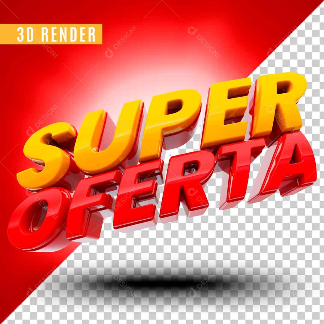 Selo 3D Para Composição Super Ofertas Vendas PSD Editável