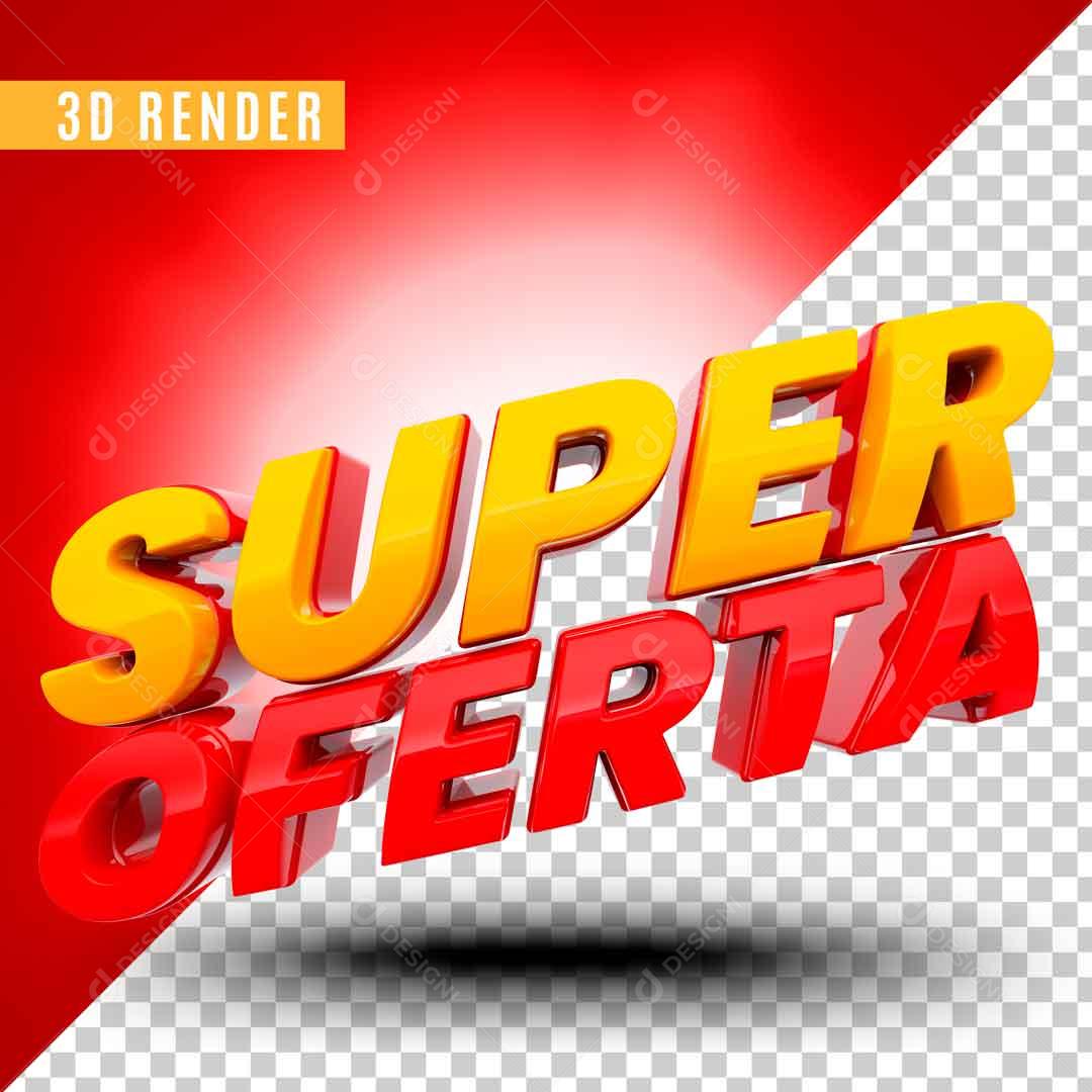 Selo 3D Para Composição Super Ofertas Vendas PSD Editável