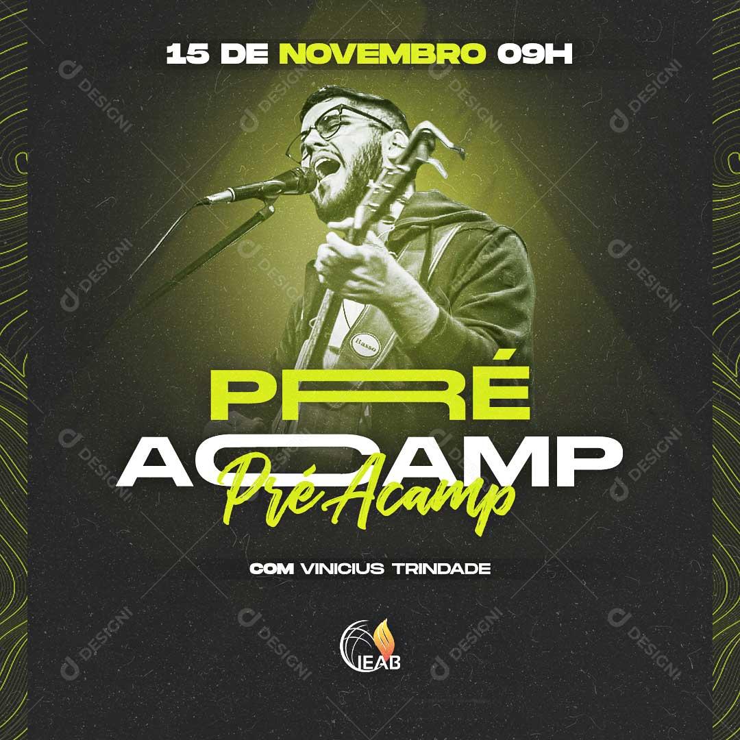 Pré-Acamp Acampamento Jovens Social Media PSD Editável