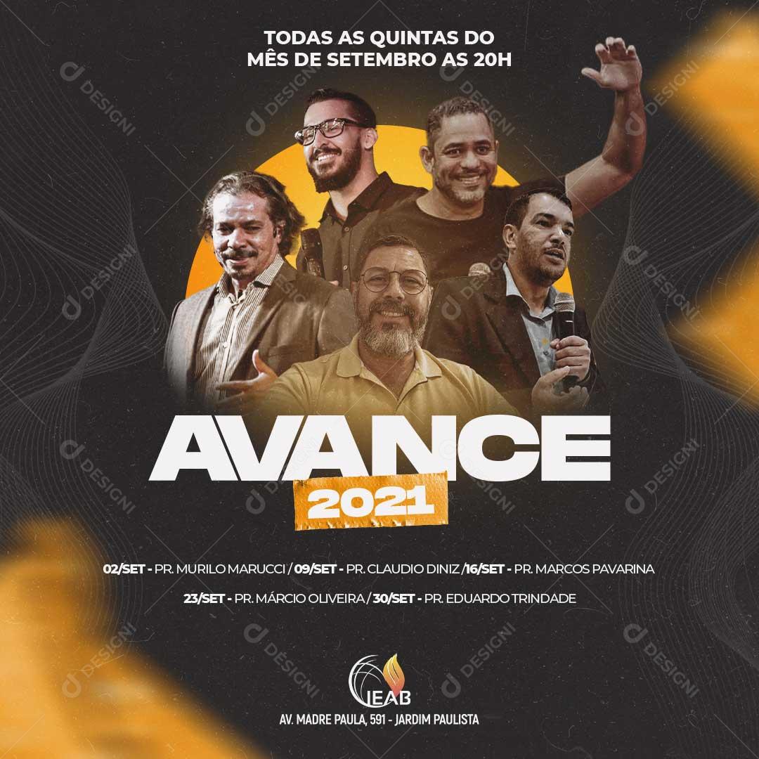 Avance Em 2021 Social Media PSD Editável