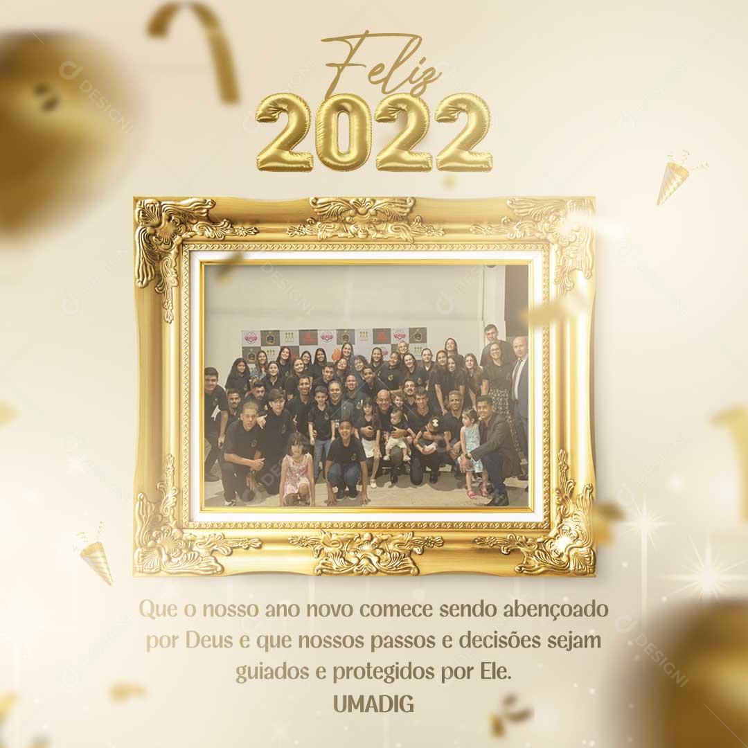 Feliz 2022 Social Media PSD Editável