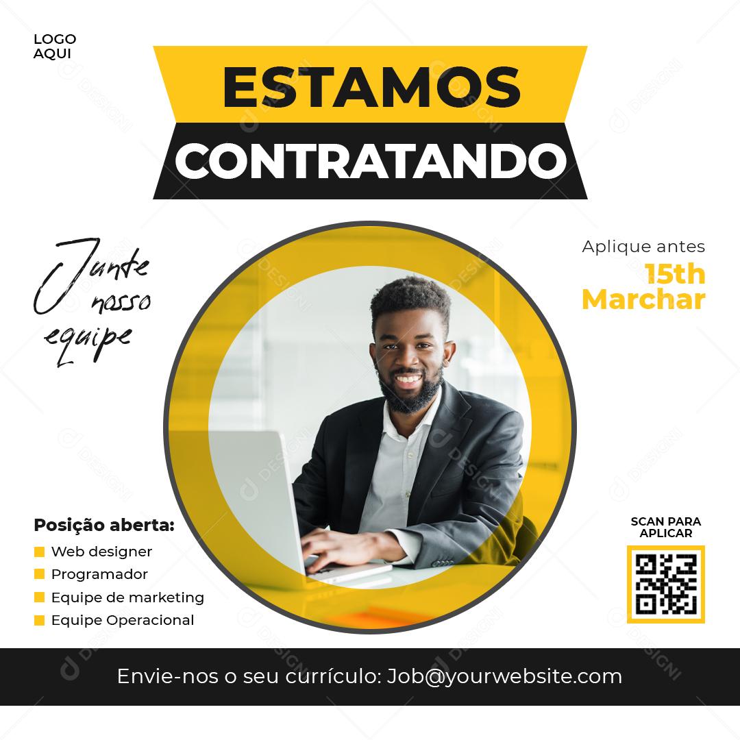 Estamos Contratando Junte-se Ao Nosso Incrível Time Social Media PSD Editável