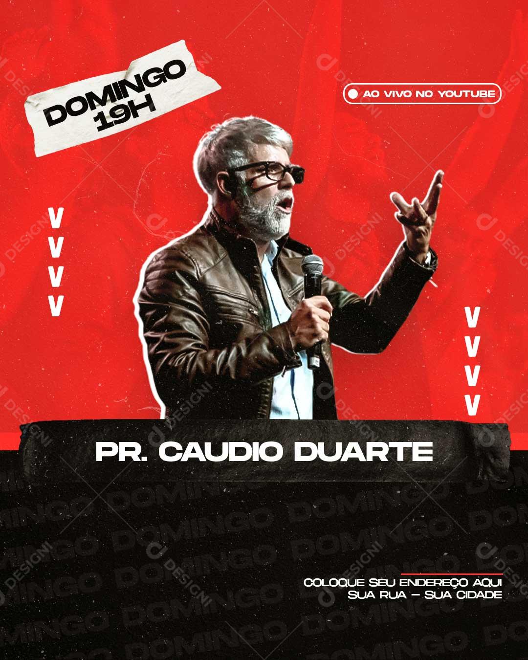 Culto de Domingo Social Media PSD Editável