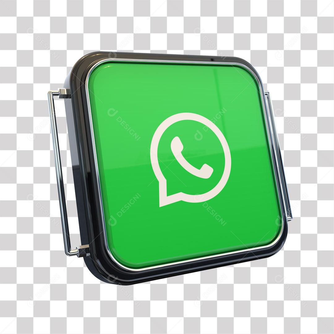 Ícone WhatsApp 3D Para Composição PNG
