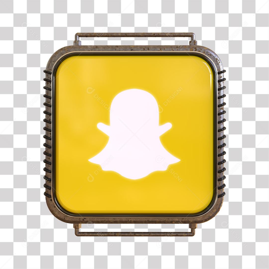 Ícone Snapchat 3D Para Composição