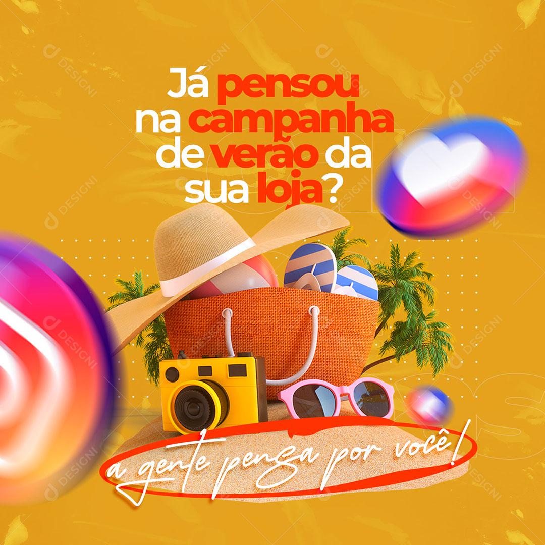 Social Media Marketing Digital Campanha De Verão PSD Editável