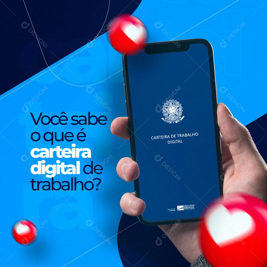 Social Media Contabilidade Você Sabe O Que É Carteira Digital PSD Editável