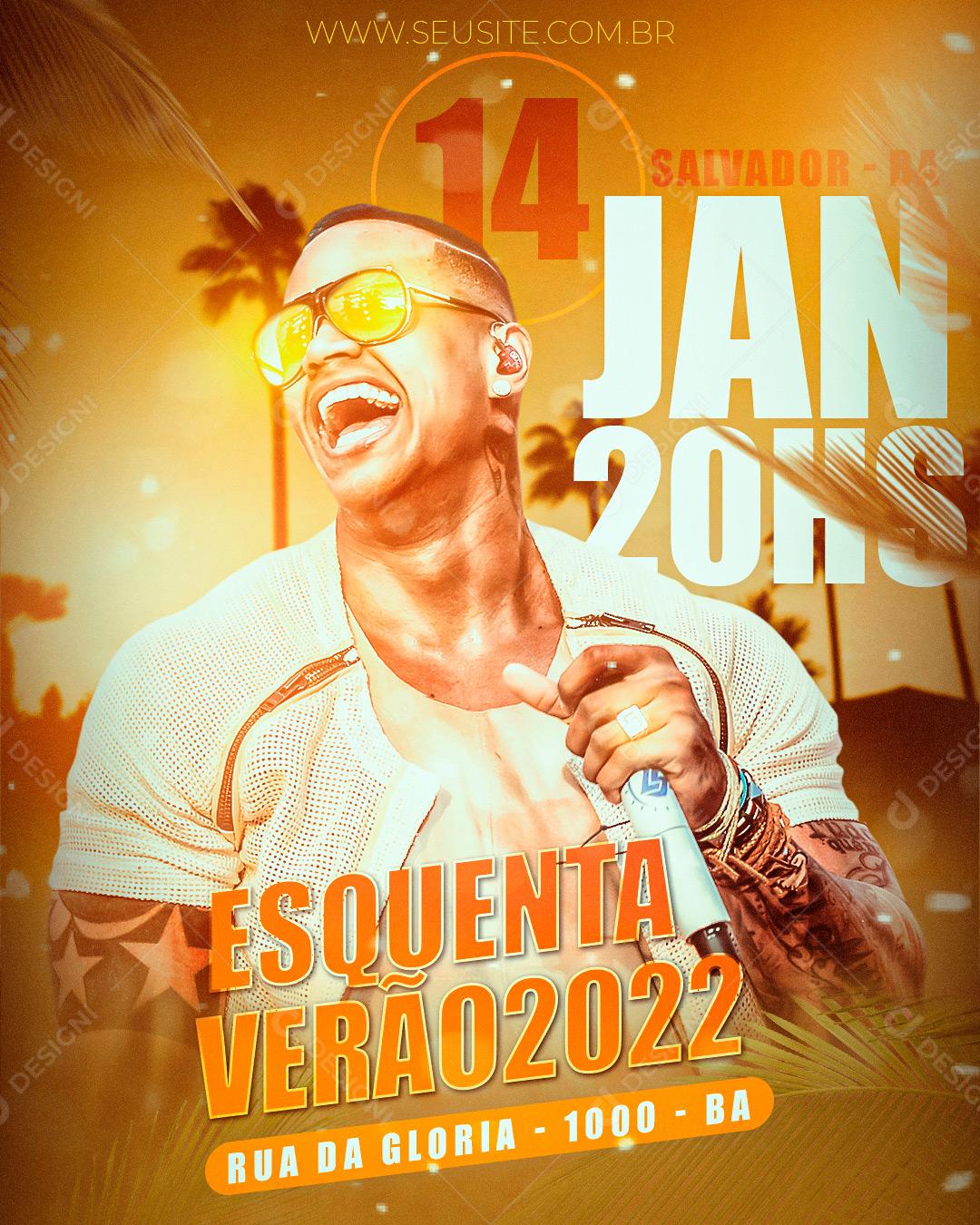 Flyer Esquenta de Verão Salvador Social Media PSD Editável
