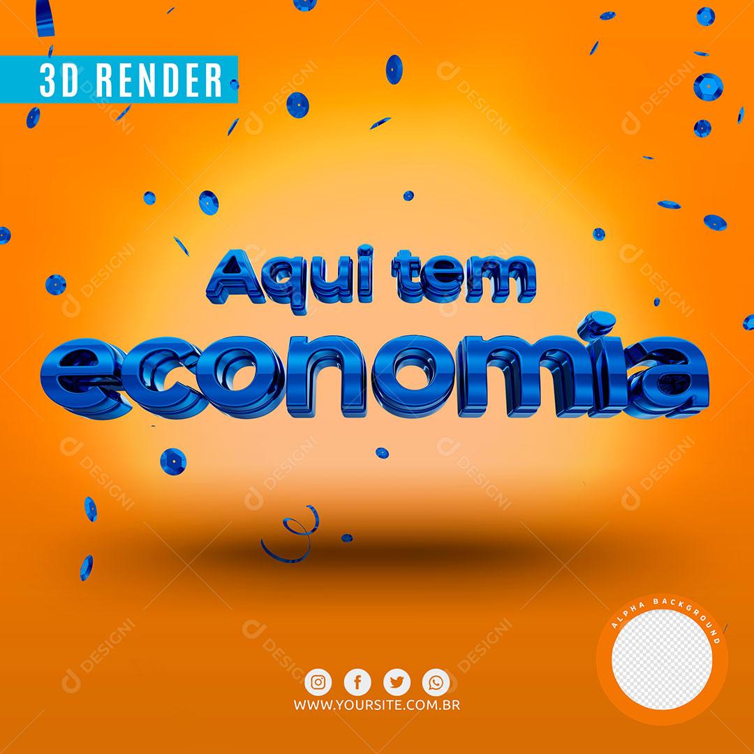 Elemento 3D aqui Tem Economia Para Composição PSD