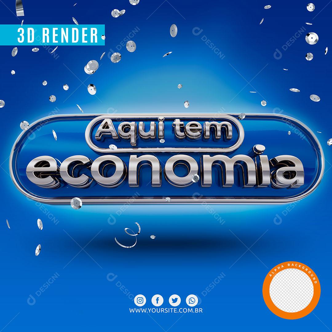 Elemento 3D aqui Tem Economia Para Composição PSD
