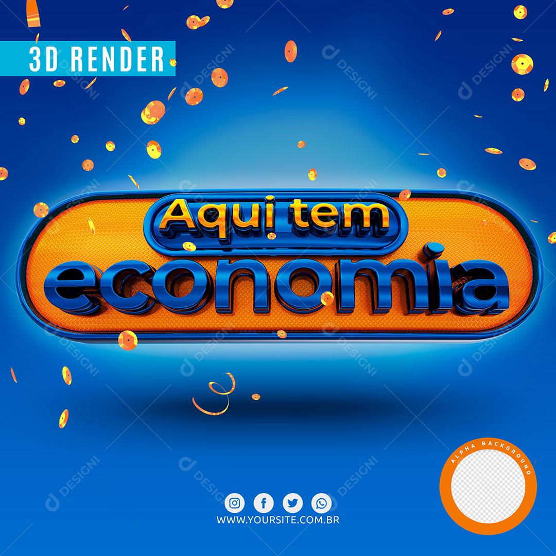 Elemento 3D aqui Tem Economia Para Composição PSD