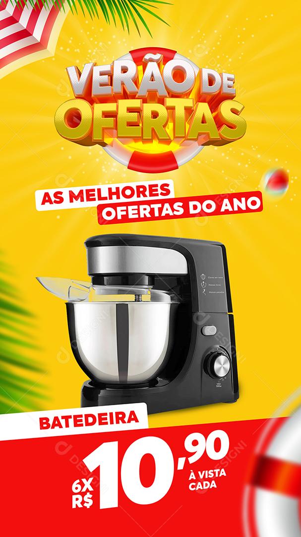 Post Story Verão de Ofertas Social Media PSD Editavel