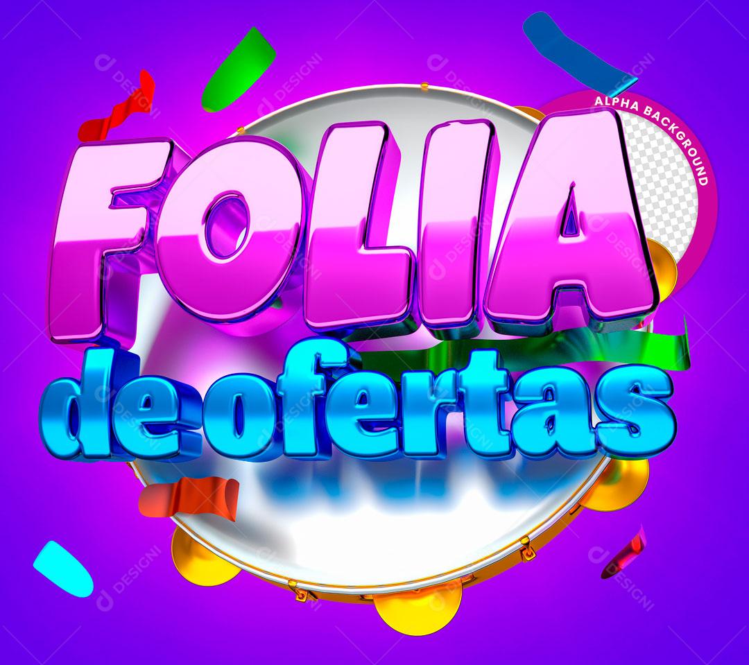 Selo 3D Folia de Ofertas PSD