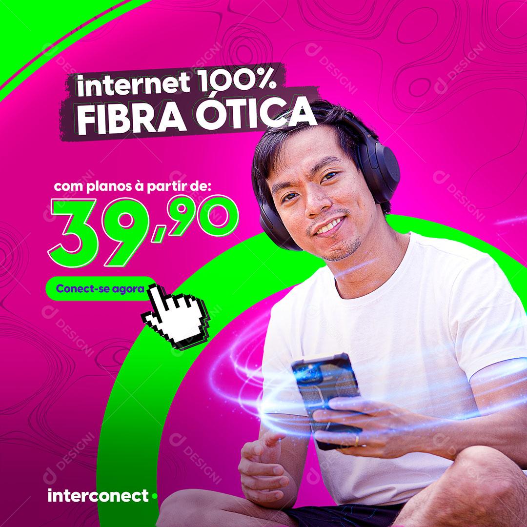 Internet Fibra Ótica Social Media PSD Editavel
